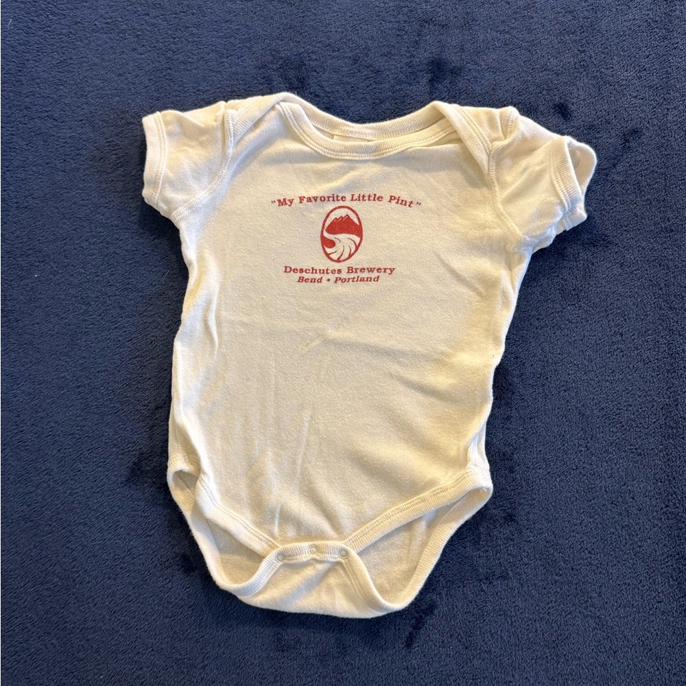 Organic Basics Cream Bodysuit with Red Print